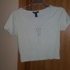 FOREVER 21 MINT LACED CROP TOP!